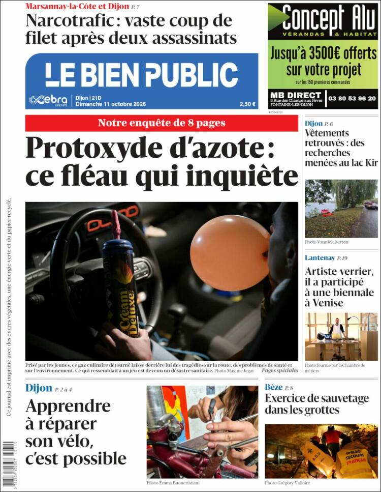 Portada de Le Bien Public (Francia)
