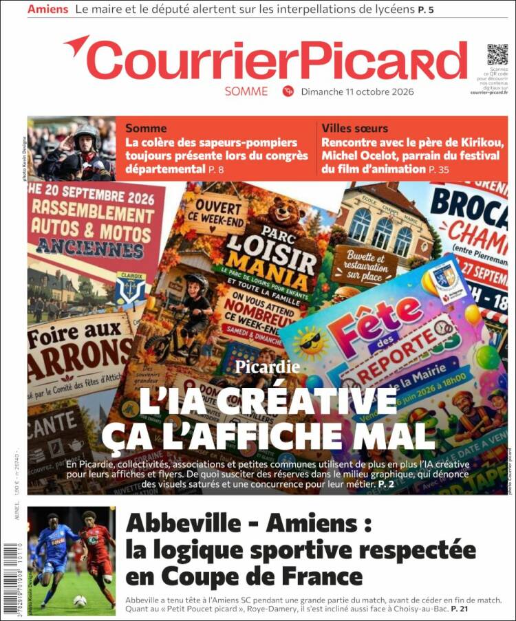 Portada de Courrier Picard (Francia)