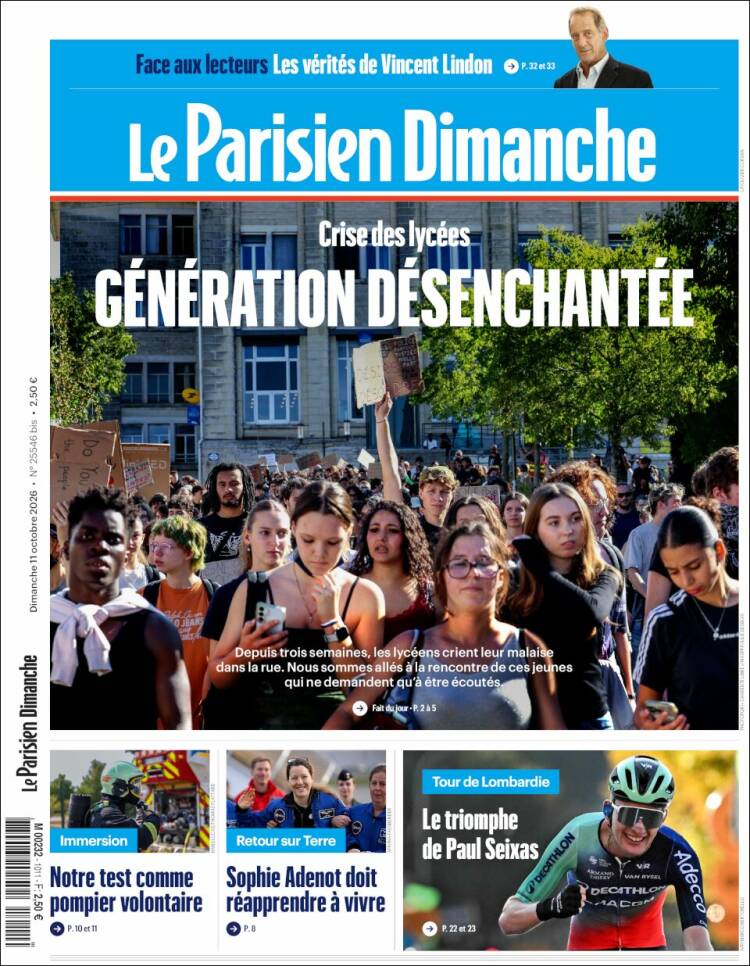 Portada de Le Parisien (Francia)