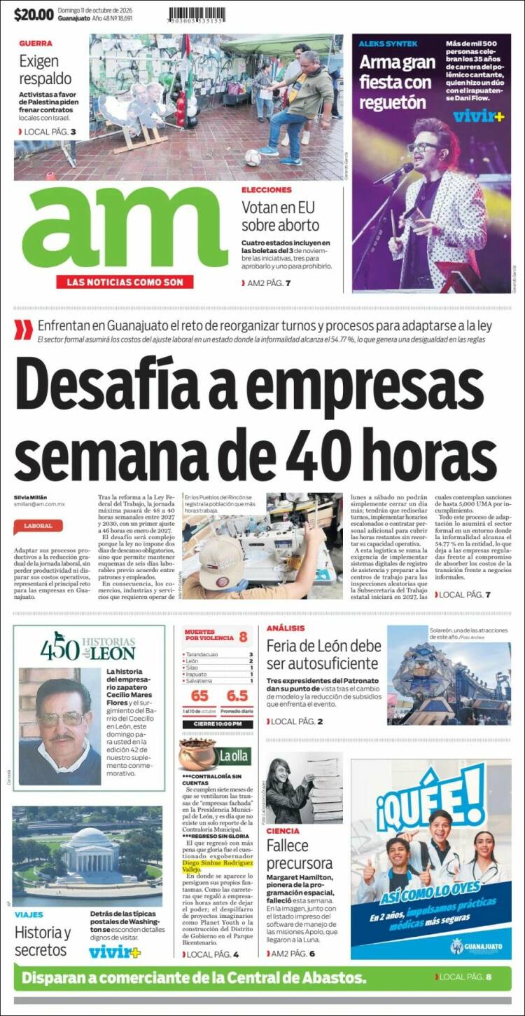 Portada de Al Día A.M. (M&eacute;xico)