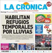 Portada de La Crónica de Baja California (M&eacute;xico)