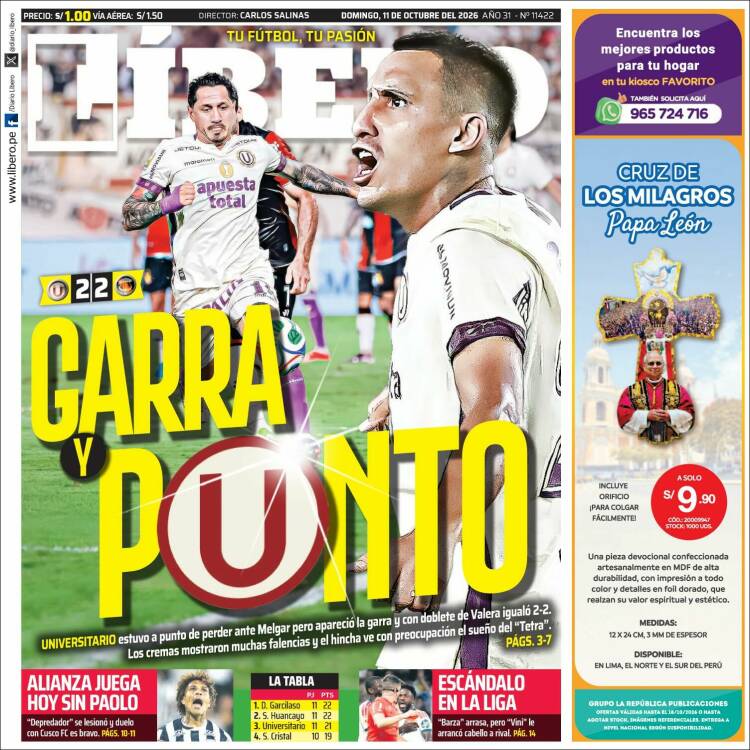 Portada de Líbero (Per&uacute;)