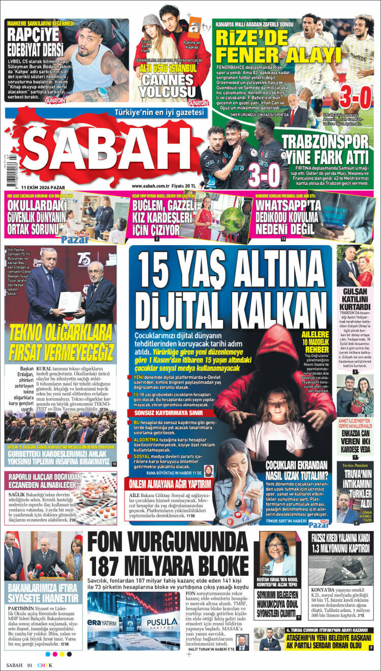 Portada de Sabah (Turqu&iacute;a)