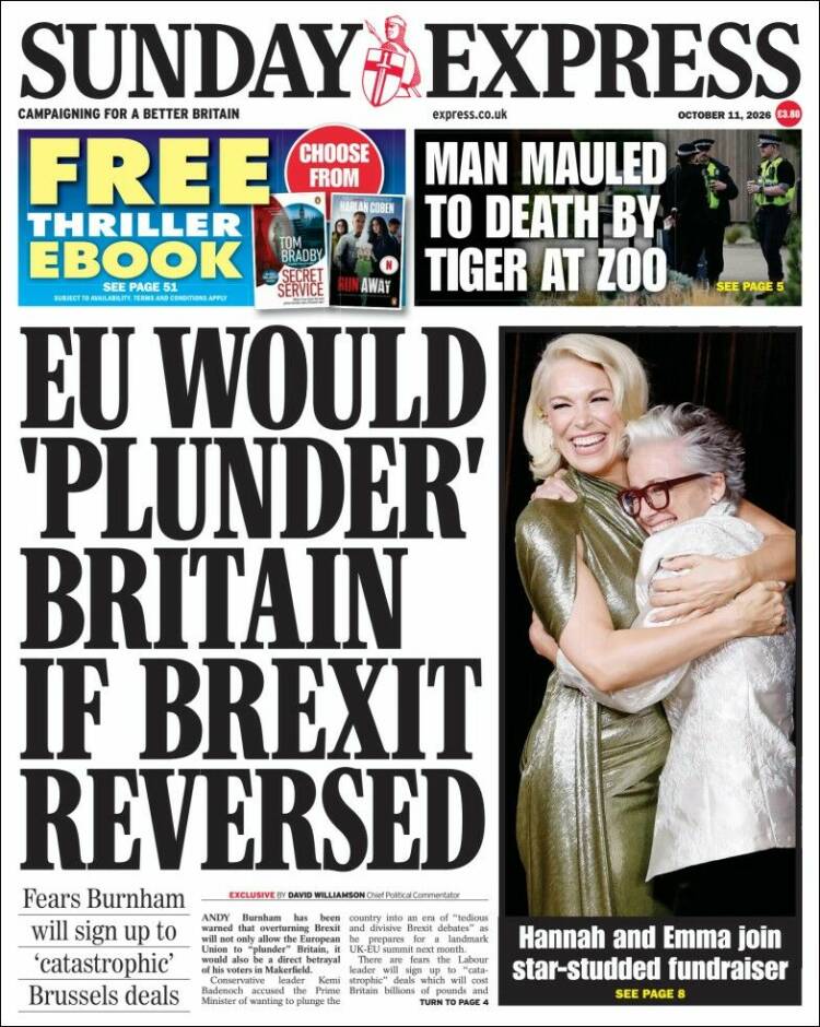 Portada de Daily Express (Reino Unido)