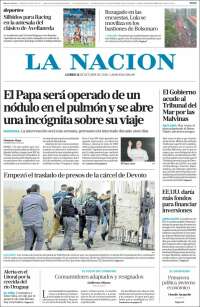 Portada de La Nación (Argentine)