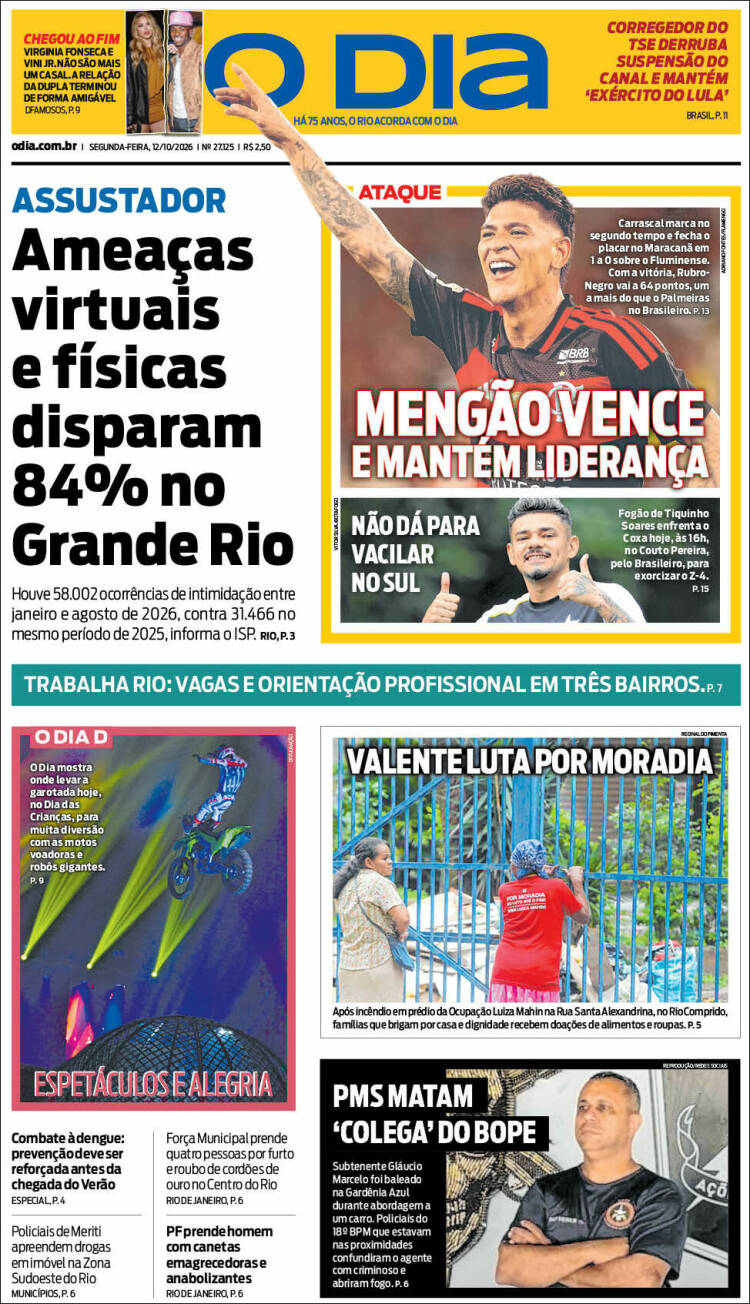 Portada de O Dia (Brasil)