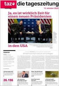 Portada de Die Tageszeitung (Alemania)