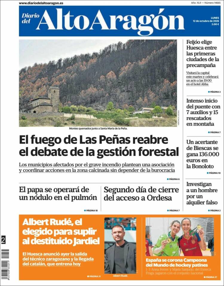 Portada de Diario del AltoAragón (Espa&ntilde;a)
