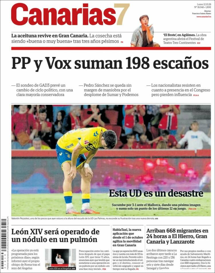 Portada de Canarias 7 (Espa&ntilde;a)