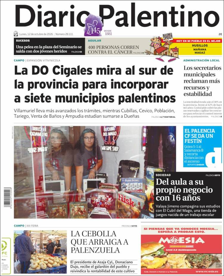 Portada de Diario Palentino (Espa&ntilde;a)