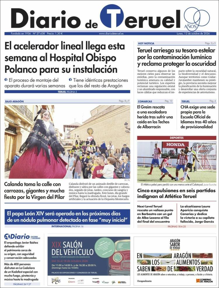 Portada de Diario de Teruel (Espa&ntilde;a)