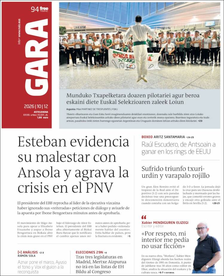Portada de Gara (Espa&ntilde;a)