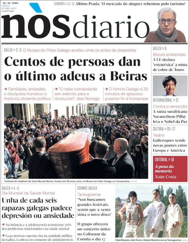 Portada de Nòs Diario (Espa&ntilde;a)