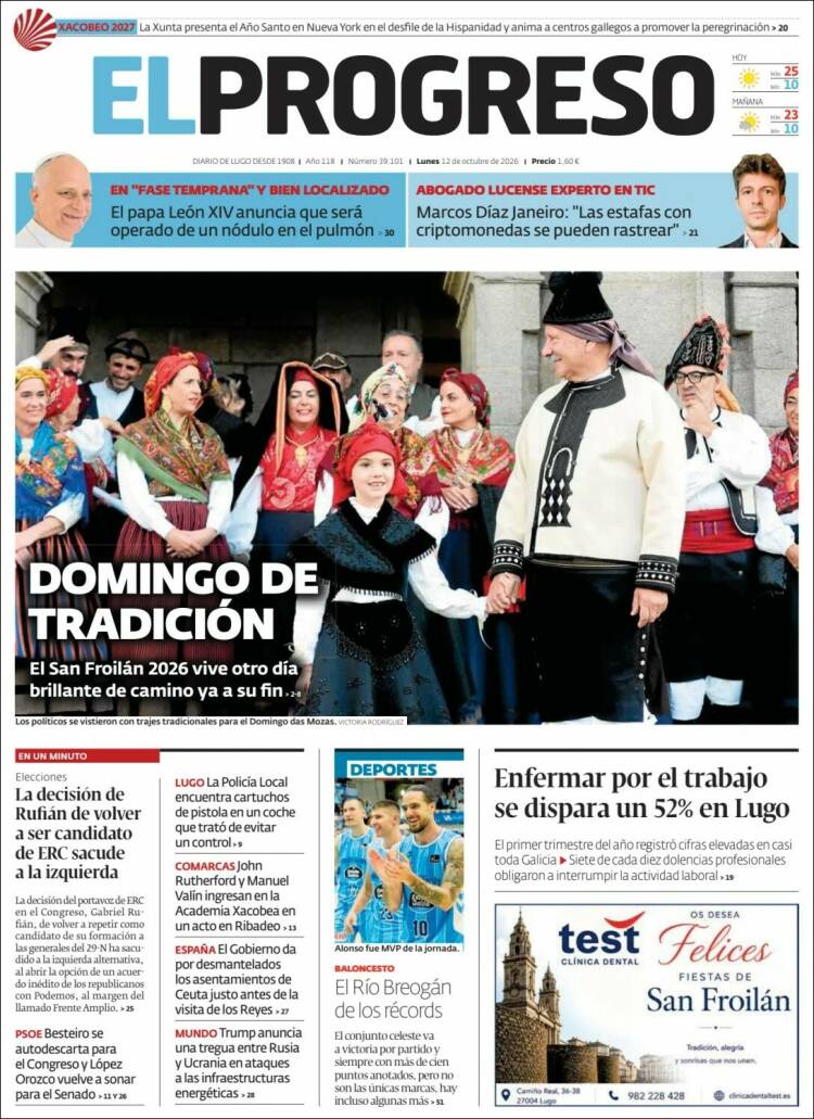 Portada de El Progreso (Espa&ntilde;a)