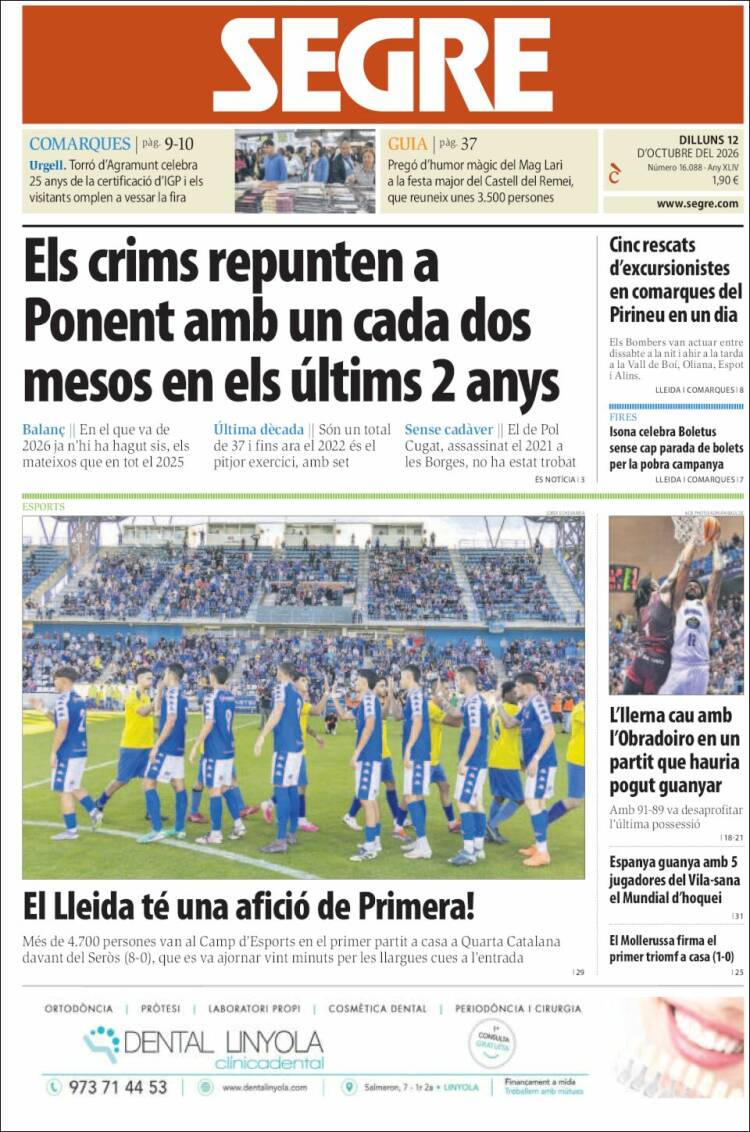Portada de Segre (Espa&ntilde;a)