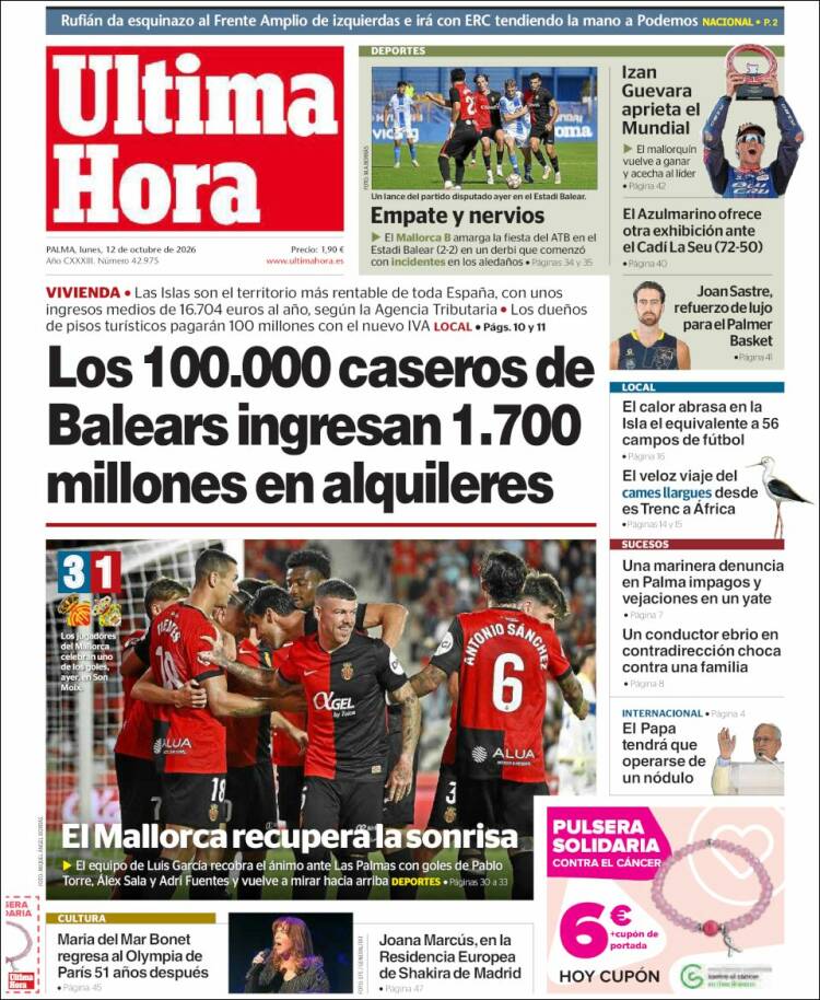 Portada de Última Hora (Espa&ntilde;a)