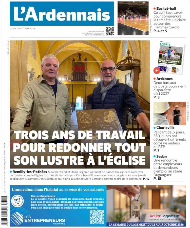 Portada de L'Ardenais (Francia)