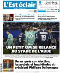 Portada de L'Est Eclair (Francia)