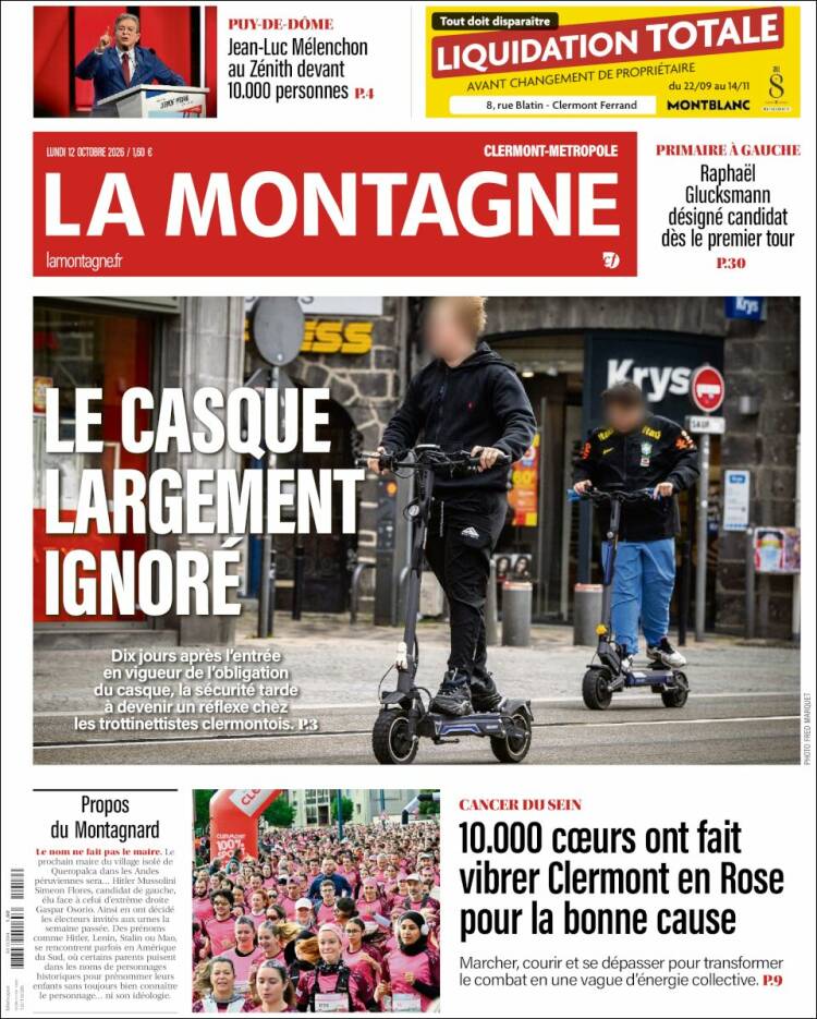 Portada de La Montagne (Francia)