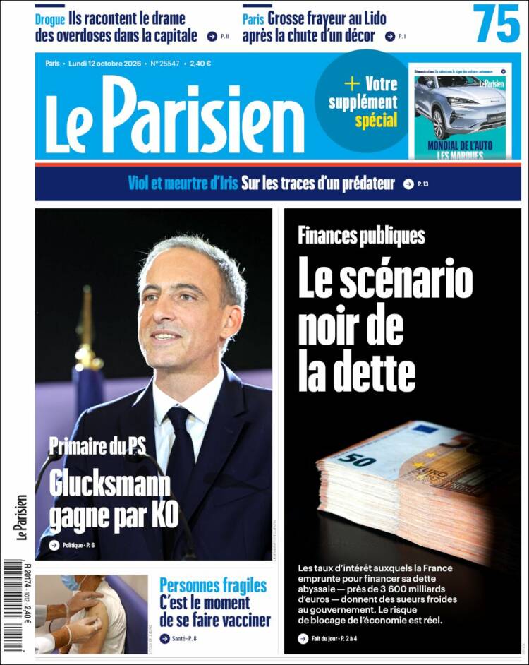 Portada de Le Parisien (Francia)