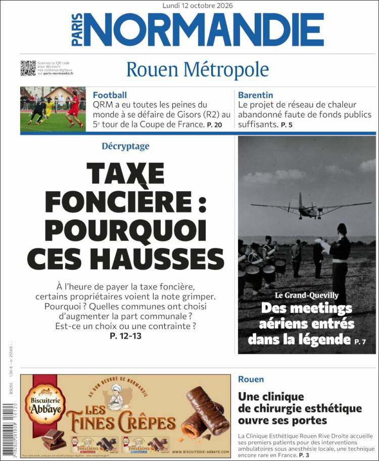 Portada de Paris Normandie (Francia)