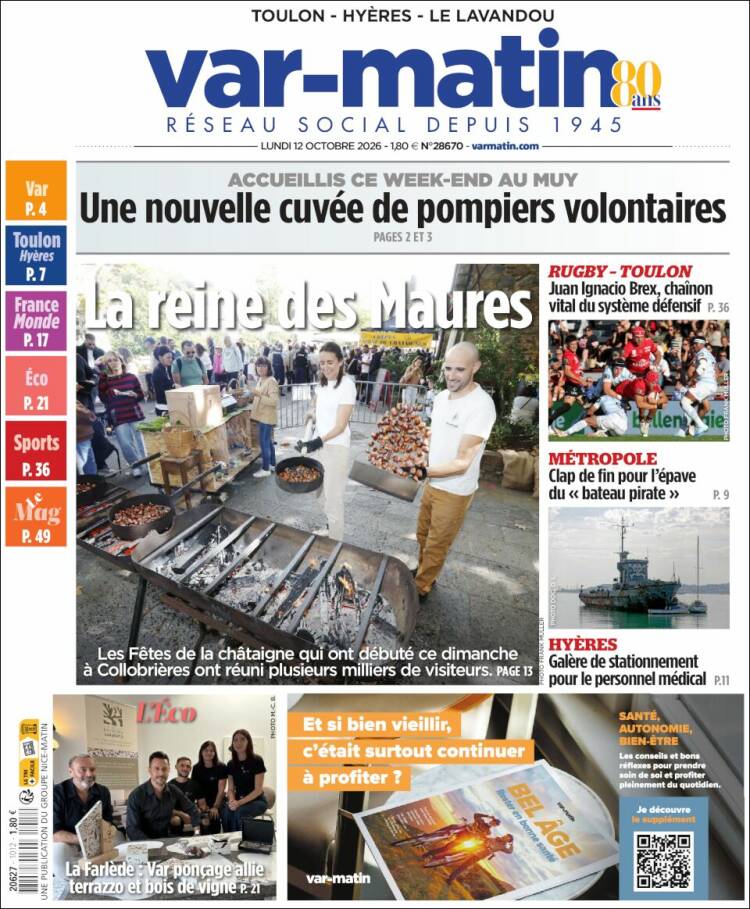 Portada de Var-Matin (Francia)