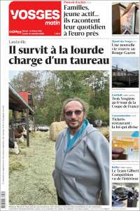 Portada de Vosges Matin (Francia)