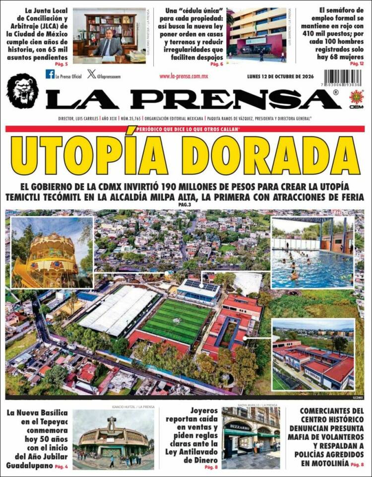 Portada de La Prensa (M&eacute;xico)