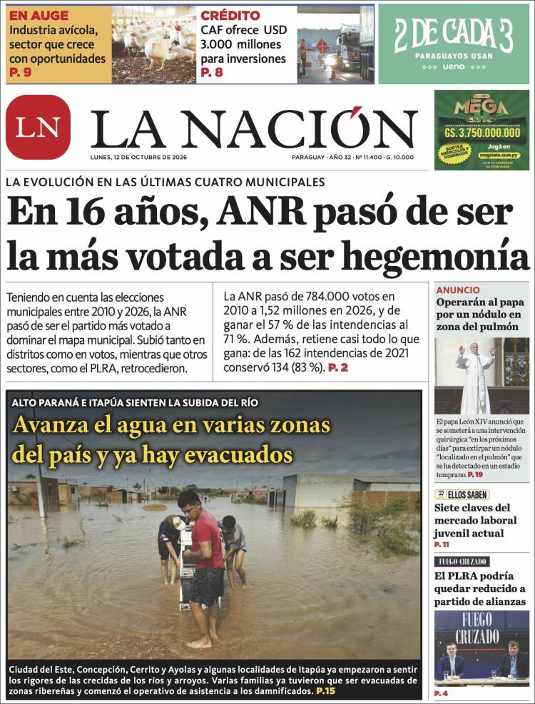 Portada de La Nación (Paraguay)