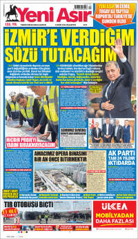 Portada de Yeni Asır (Turqu&iacute;a)