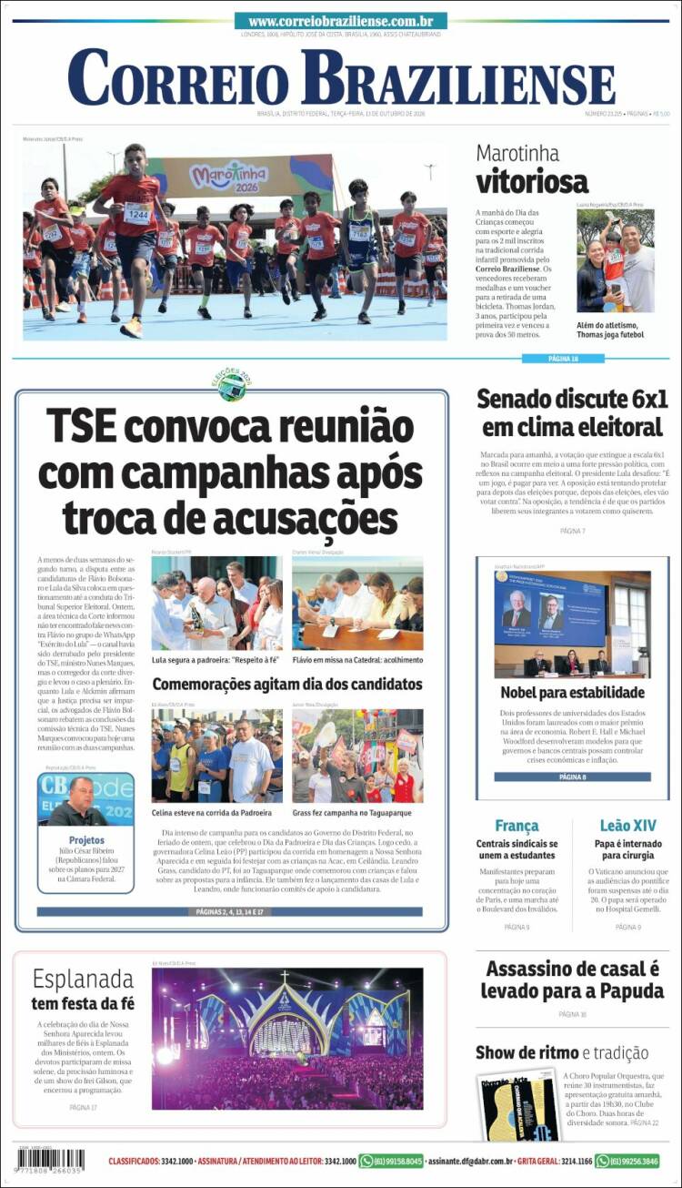 Portada de Correio Braziliense (Brasil)
