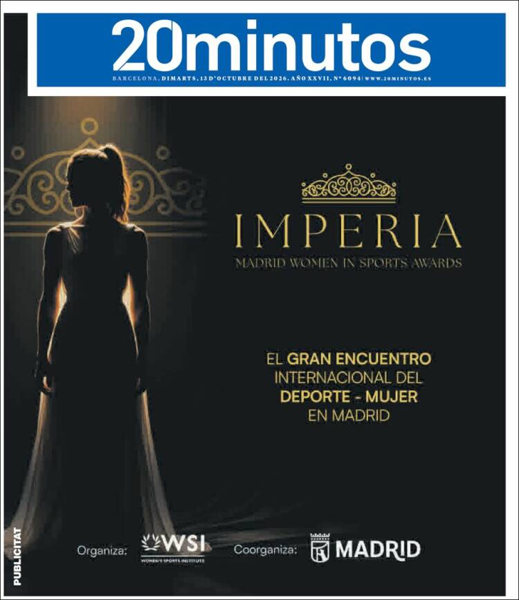 Portada de 20 Minutos - Barcelona (Espa&ntilde;a)