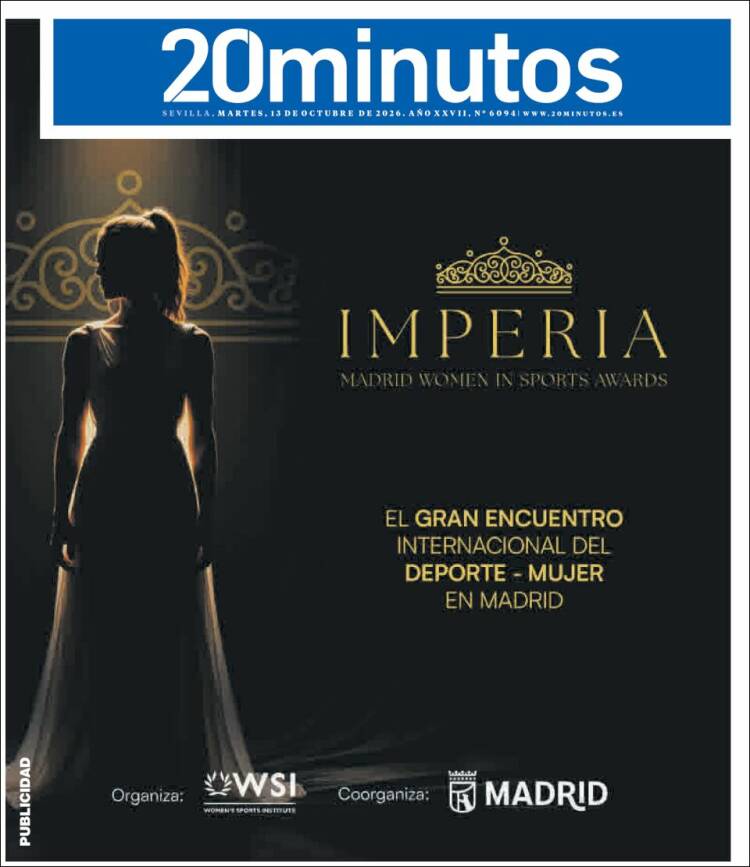 Portada de 20 Minutos - Sevilla (Espa&ntilde;a)