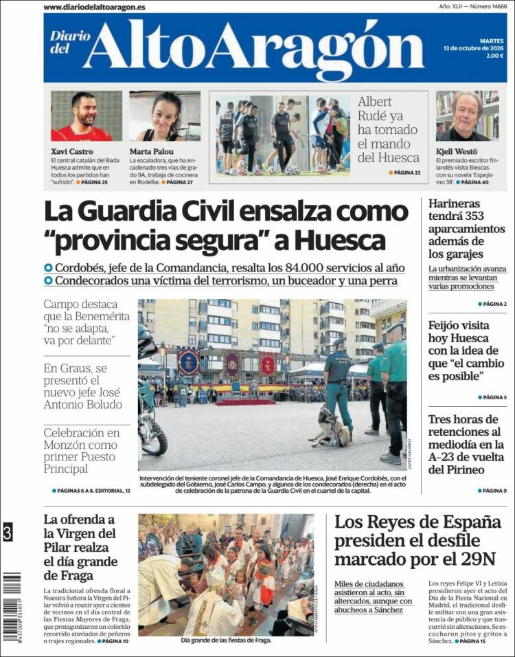 Portada de Diario del AltoAragón (Spain)