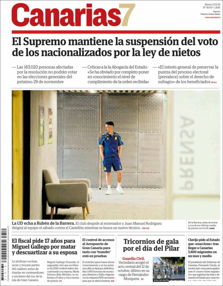 Portada de Canarias 7 (Spain)
