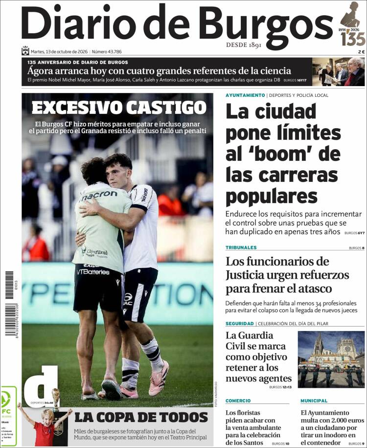 Portada de Diario de Burgos (Espa&ntilde;a)