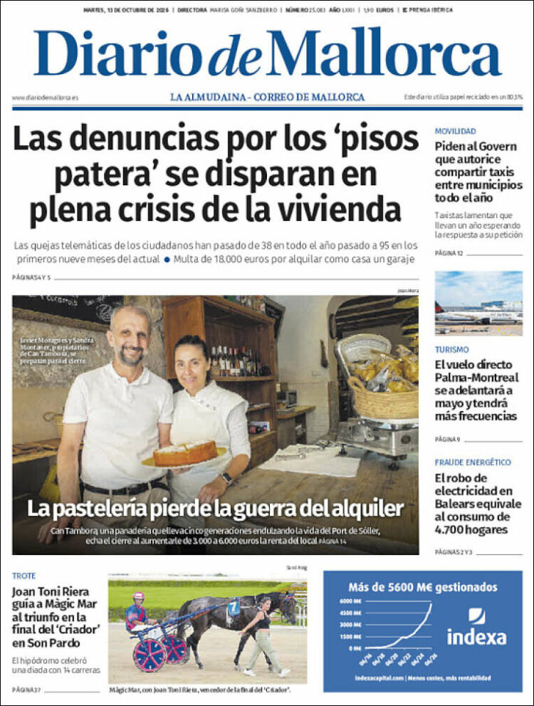 Portada de Diario de Mallorca (Espa&ntilde;a)