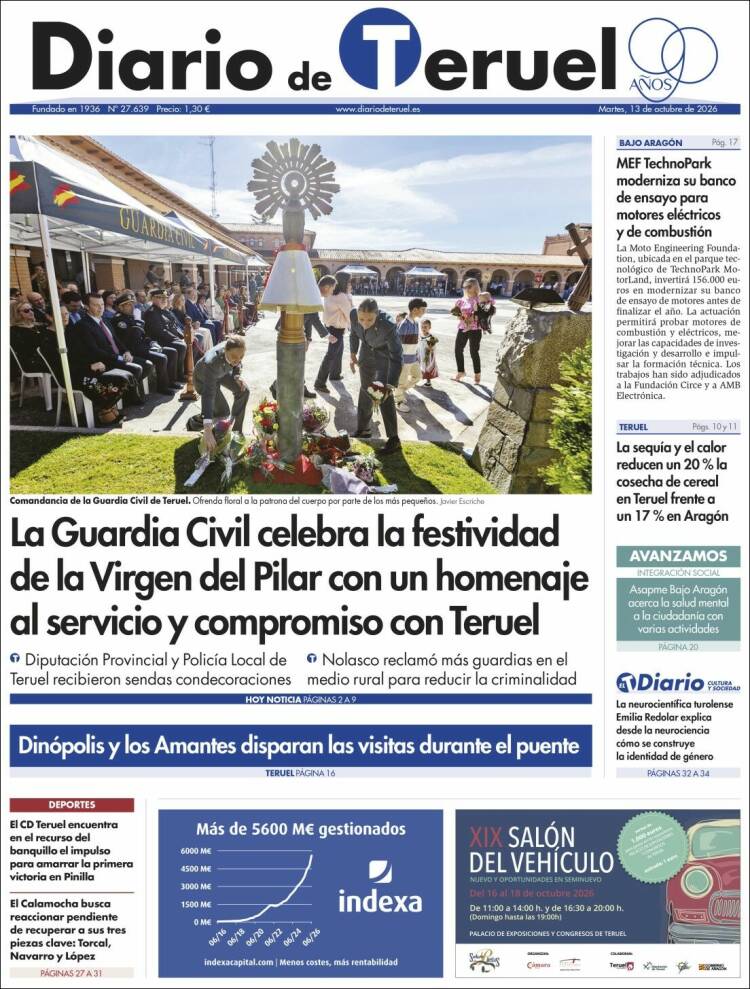 Portada de Diario de Teruel (Espa&ntilde;a)
