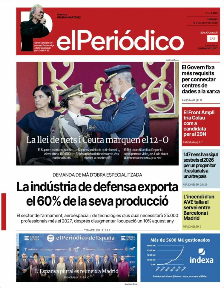 Portada de El Periódico de Catalunya (Espa&ntilde;a)
