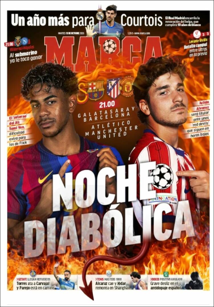 Portada del periódico Marca del 13/10/2026