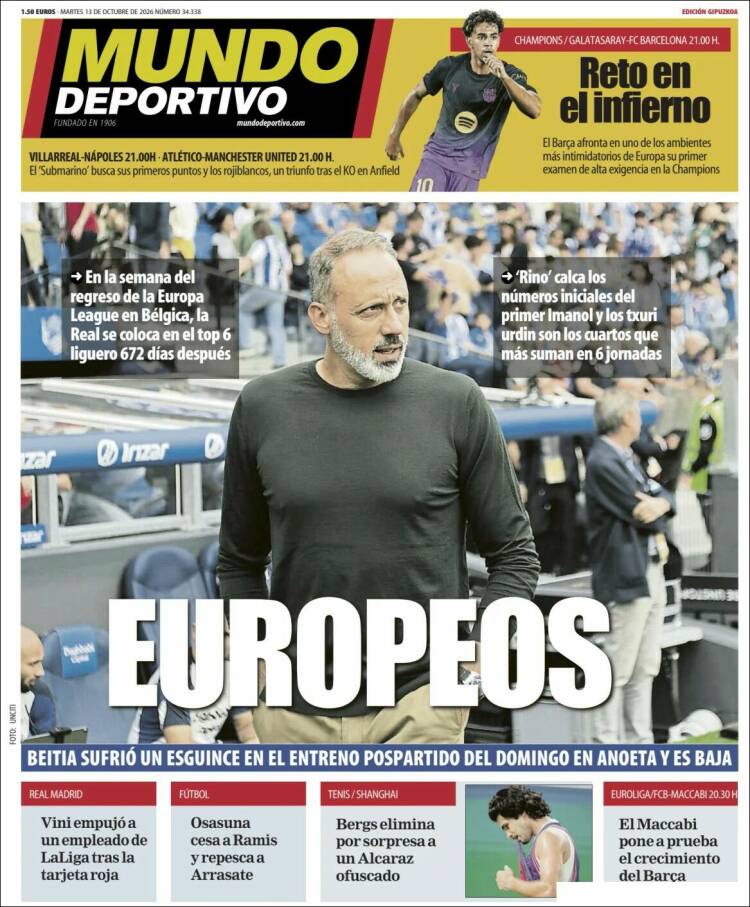 Portada de Mundo Deportivo Gipuzkoa (Espa&ntilde;a)