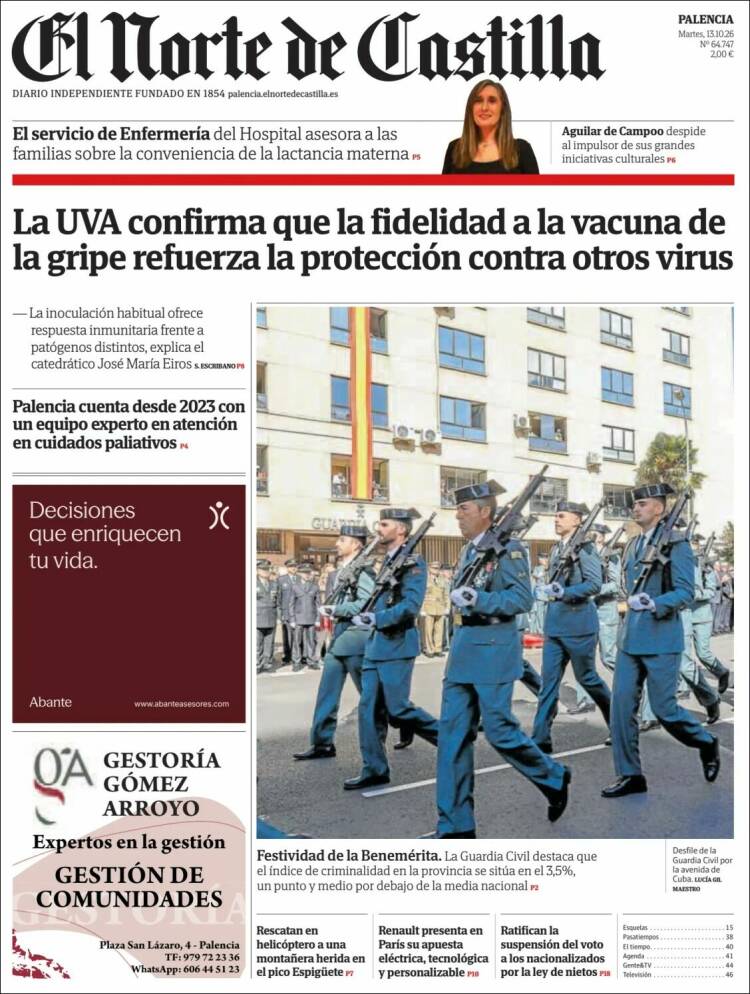 Portada de Norte de Castilla - Palencia (Espa&ntilde;a)