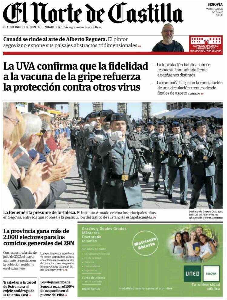 Portada de Norte de Castilla - Segovia (Espa&ntilde;a)