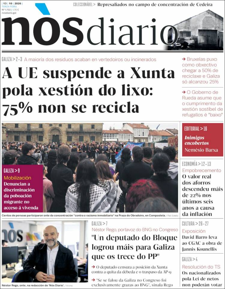 Portada de Nòs Diario (Espa&ntilde;a)