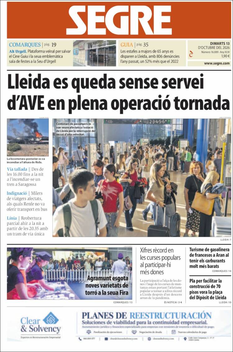 Portada de Segre (Espa&ntilde;a)