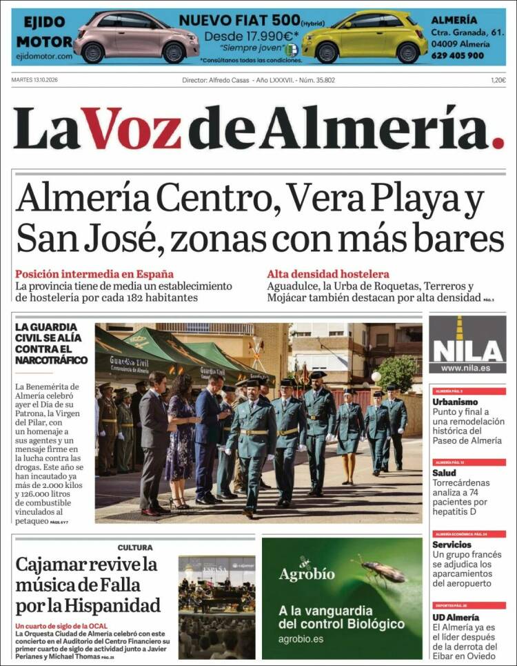 Portada de La Voz de Almería (Espa&ntilde;a)