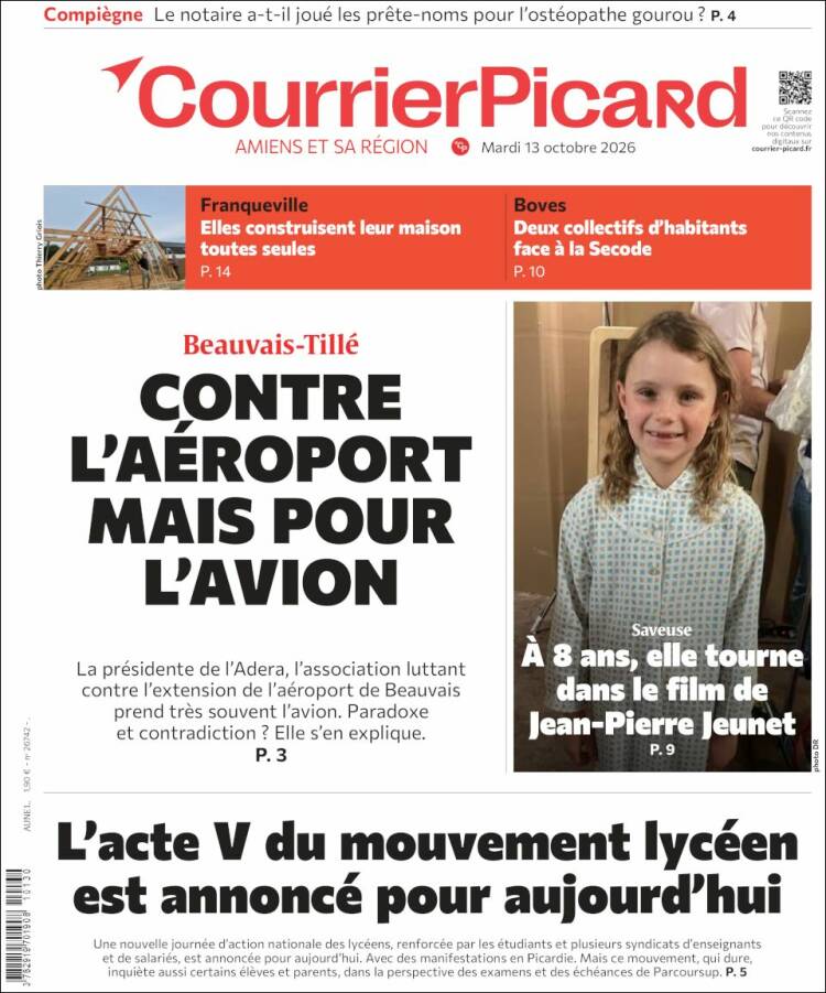 Portada de Courrier Picard (Francia)