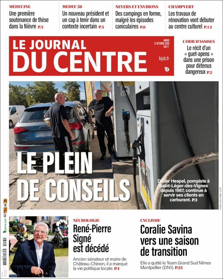 Portada de Le Journal du Centre (France)