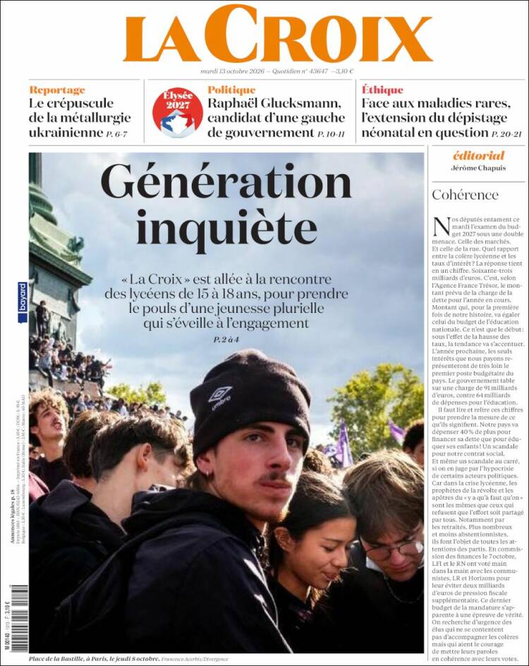 Portada de La Croix (Francia)