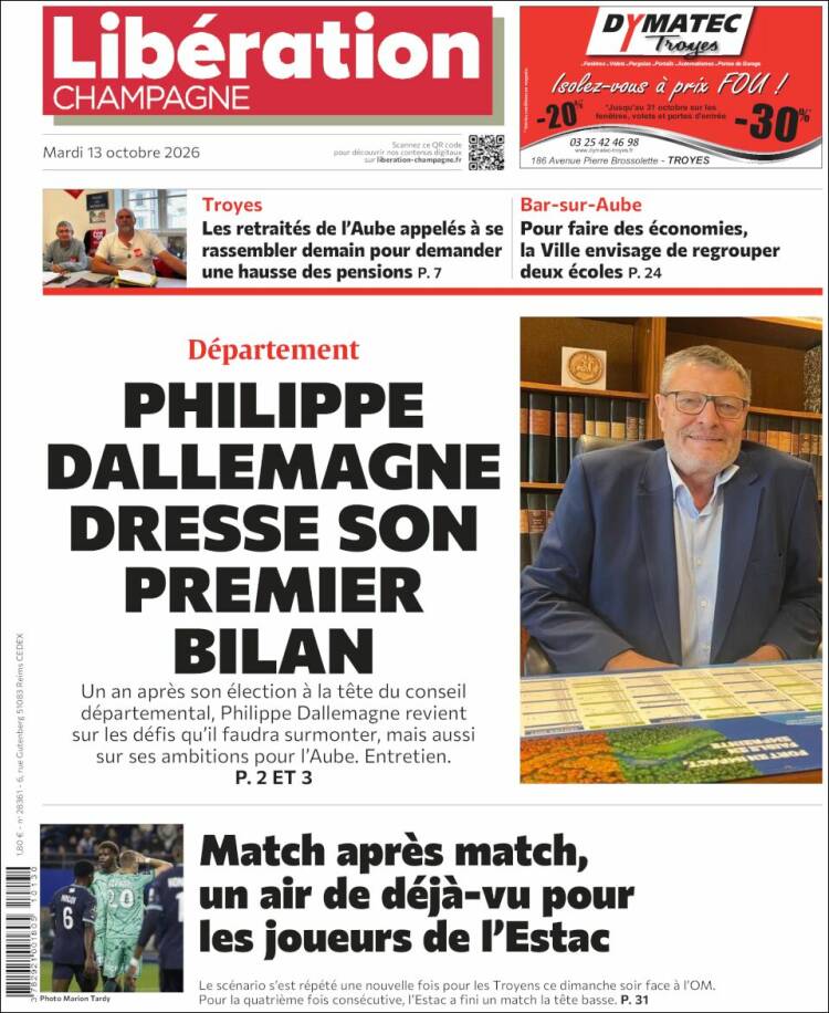 Portada de Libération Champagne (Francia)